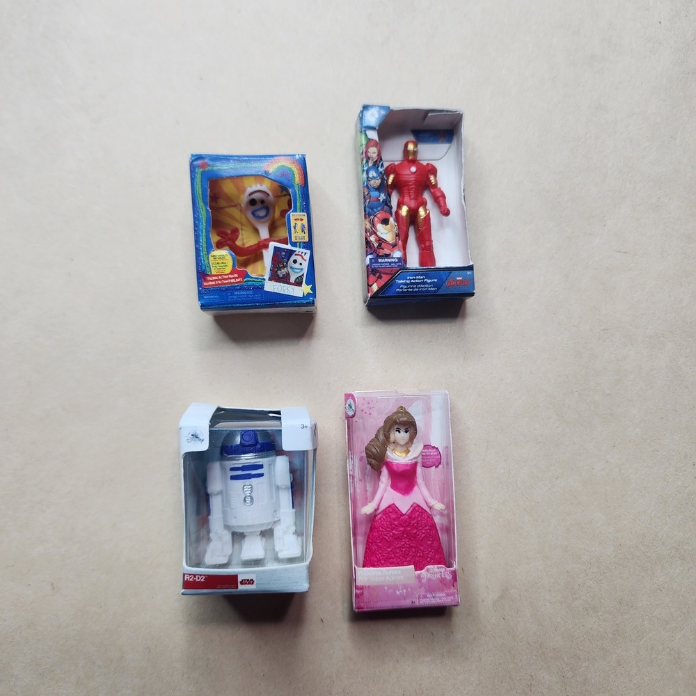 Disney Store Mini Brands Series Lot of 4 Barbie Avengers Toy Story R2-D2